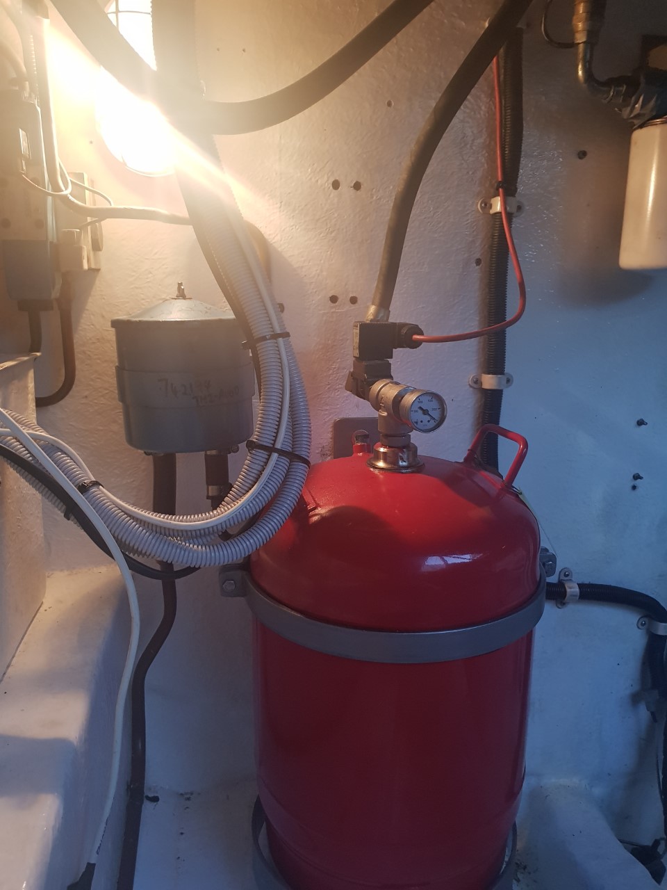 Custom fire suppression system for marine environment